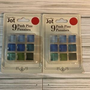 Jot Jewel Style Push Pins Office Bulletin Board Supplies Supply set of 2.